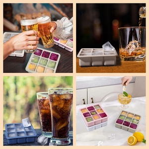 Factory Custom Bpa Free <strong>Ice</strong> <strong>Cube</strong> Set 9 <strong>Cubes</strong> Per Pc Silicone <strong>Ice</strong> Mould Tray Silicone 9 Cavity <strong>Square</strong> <strong>Shaped</strong> <strong>Ice</strong> <strong>Cube</strong> Trays - Product Image 6