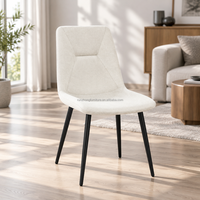 Chaise de salle à manger rembourrée à dossier haut et dossier en forme de cuillère, avec pieds coniques, pour la maison, la salle à manger, le restaurant, l'hôtel