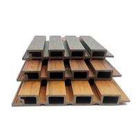 Panneau mural extérieur en bois blanc et plastique, solide, Composite en plastique, revêtement mural externe en bois blanc
