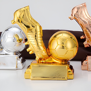 Trophée de football personnalisé gravé en or, <span class=keywords><strong>coupe</strong></span> de l'honneur pour le meilleur buteur <span class=keywords><strong>du</strong></span> championnat de football, en stock - Product Image 5