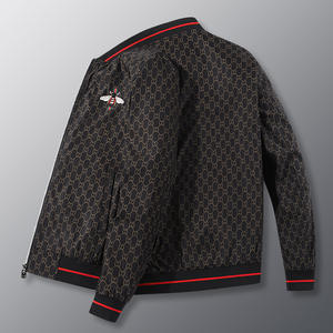 Cappotto da Baseball <span class=keywords><strong>Slim</strong></span> <span class=keywords><strong>Fit</strong></span> ricamato nuovo stile primavera autunno Casual con chiusura a cerniera con chiusura superiore giovane di mezza età ODM Bomber Jacket - Product Image 3