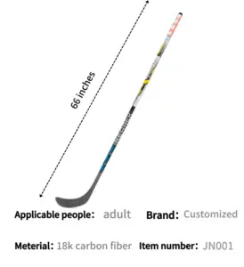 Nuovo materiale P92 curva Para 350g/ 375g/400g 100% in fibra di carbonio Logo personalizzato di alta qualità bastoni da Hockey su ghiaccio in carbonio bastone da Hockey
