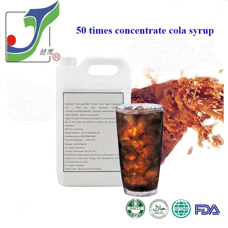 Hot Sale 50 Times Concentrate Fruit Beverage Syrup For Making Coke Cola Flavored Juice Soft Drinks