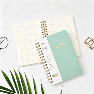 Agenda spirale 365 jours, carnet inspirant en cuir PU, couverture rigide, journal professionnel imprimé pour l'université et l'école - Product Image 1