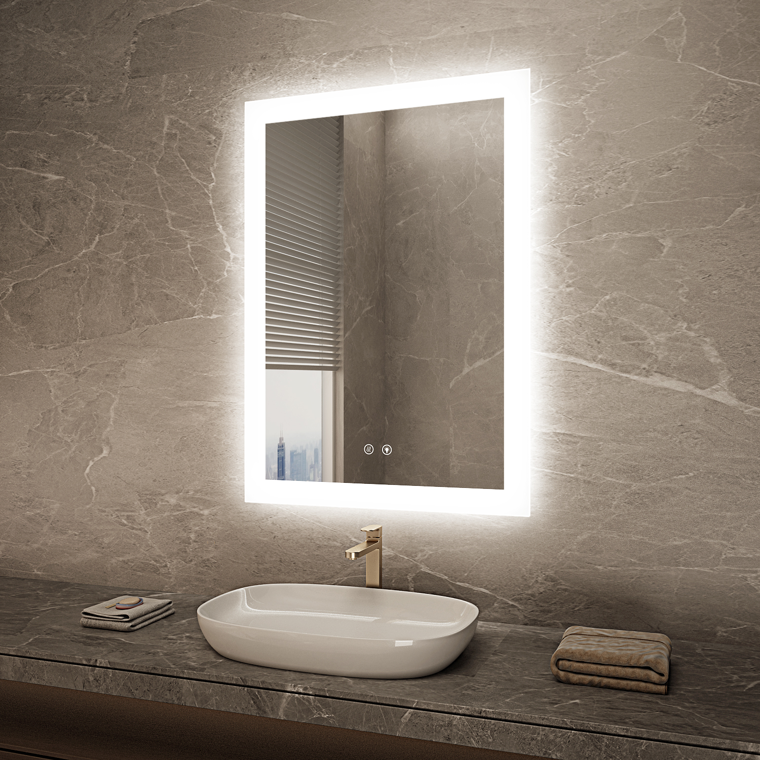 frameless mirror 22 x 28