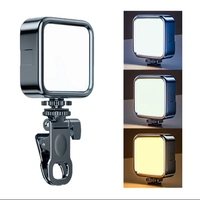 Nouveau Offre Spéciale Smartphone LED Selfie Anneau Lumière Portable MINI Remplissage Lampe Clip Extérieur Noir En Plastique Réglable Luminosité USB