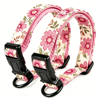 Ensemble collier et laisse pour chien personnalisés en gros, impression sur mesure avec étiquette et poignées rembourrées