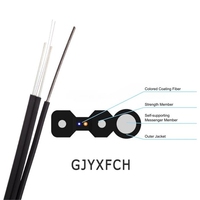 Kabel Serat Optik Outdoor Flat Drop Harga Pabrik 1 2 4 Core G657A1 G657A2 Single Mode Aerial FTTH