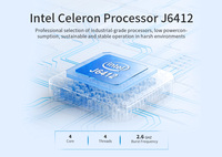 PC industriel tout-aluminium sans ventilateur Intel Celeron J6412 3x2.5G I226-V 6COM RS232/485 18GPIO DDR4 32GB pour l'automatisation industrielle
