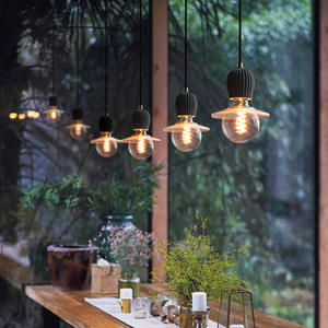 Candelabro de cemento de hormigón mínimo, moderno, simple, comedor, dormitorio, mesita de noche, lámpara de barra de viento industrial - Product Image 2