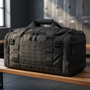 Sac de transport tactique robuste en nylon résistant avec fermeture éclair, résistant à l'eau et grande capacité - Product Image 3
