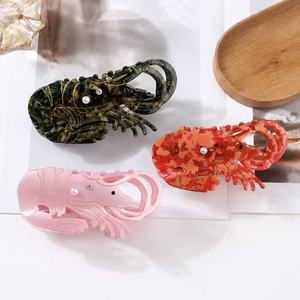 Pinces à cheveux en acrylique design, motif animaux, colorées, mignonnes, dinosaures, tendance, 8,2 cm, pour femmes et filles, accessoires pour cheveux - Product Image 1