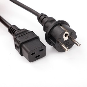 สายไฟยูโรปลั๊กพร้อมสวิตช์ IP65 กันน้ำ 16A 25A ขั้วต่อ C20 IEC สายไฟ PVC SJTOW - Product Image 3