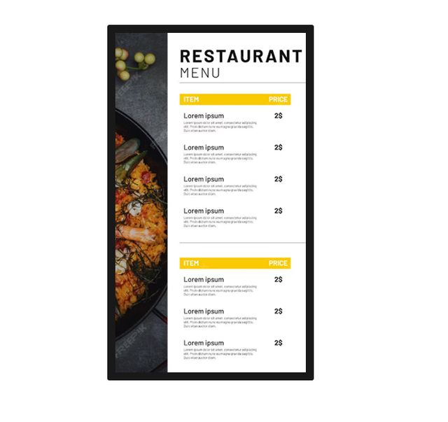 VETO LCD Digital Menu Board Wholesale Ceiling Hanging Digital Signage Android Wall Mounted Advertising Display Screen Supplier