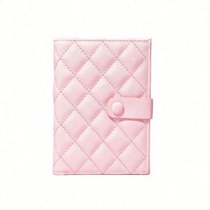 Carnet A6 personnalisé à feuilles mobiles, mignon et kawaii, en cuir PU, avec reliure à 6 anneaux, rose matelassé, pour planification budgétaire - Product Image 1