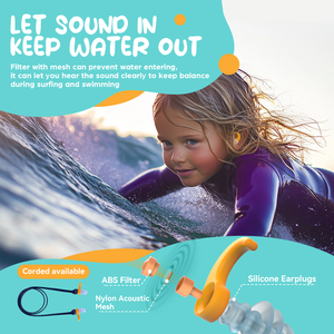 Vente en gros de bouchons d'<span class=keywords><strong>oreille</strong></span> de <span class=keywords><strong>surf</strong></span> pour enfants, protection auditive réutilisable personnalisée, bouchons d'<span class=keywords><strong>oreille</strong></span> en silicone pour enfants - Product Image 4