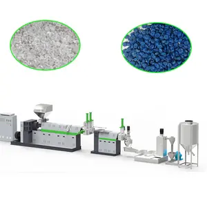 Recycelte schwarze PE LLDPE Film Flocken beutel Recycling Kunststoff Granulator Pellets Extruder Granulation maschine Linie