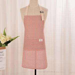 Tabliers réglables à dos nu recyclables et durables 100% coton lin jardin cuisson tabliers de cuisine personnalisés pour adulte - Product Image 4