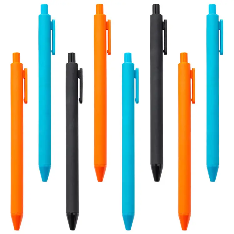 Caneta de esferográfica personalizada, caneta de bola de plástico flexível para escritório e escola