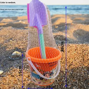 Set di Giocattoli da <span class=keywords><strong>Spiaggia</strong></span> in Plastica per Bambini con Paletta e Secchiello per Giochi d'Acqua con Confezione in Sacchetto a Rete - Product Image 2