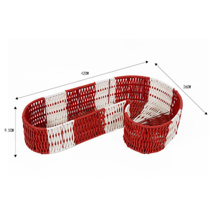 Ornements de Noël transfrontaliers pour bureau et chevet, panier de rangement en imitation rotin, décoration de Noël sans couvercle sur mesure - Product Image 1