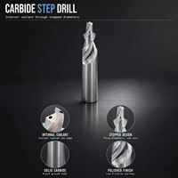 Foret étagé en carbure de tungstène massif pour outils de tournage CNC, pour l'usinage général des métaux et le perçage efficace des trous