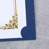 Protège-diplômes A4, porte-certificats, dossier de présentation, bordure dorée, doublure en carton, récompenses de remise de diplômes, logo personnalisé