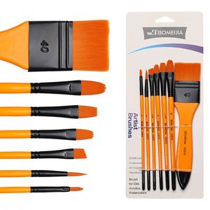 7-Piece Watercolor Brush <b>Set</b> Board Brush with Nylon Hair and Wood Handles-High Quality Art Supplies - Product Image 3