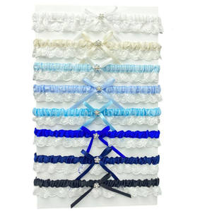 Mariée mariage jarretière dentelle blanche jarretières florales nœud papillon jambe extensible jarretière ensemble accessoires de mariée pour femmes et filles Z223 - Product Image 2