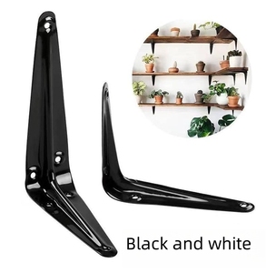 블랙 화이트 컬러 벽 장착 파우더 코팅 빛 선반 브래킷 강철 벽 브래킷 금속 헤비 듀티 선반 브래킷 - Product Image 3