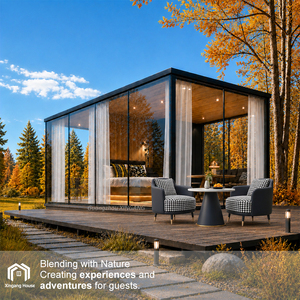 Hotel Modular Prefabricado, Casa <span class=keywords><strong>de</strong></span> Cristal, Glamping en el Parque, Alojamiento en Cabañas <span class=keywords><strong>de</strong></span> Cristal, Villas <span class=keywords><strong>para</strong></span> Hospedaje en Hoteles - Product Image 1