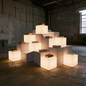 Waterproof LED <strong>Cube</strong> Chair <strong>Lighting</strong>/30cm Rechargeable Led <strong>Cube</strong> Rgb Dmx Control Glow in the Dark <strong>Cubes</strong> - Product Image 1