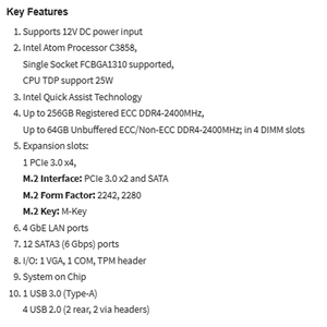 Placa Base para Servidor Mini-ITX MBD-A2SDI-12C-HLN4F con un Solo Socket FCBGA-1310, Compatible con DDR4, Nuevo, Entrega Rápida, Buen Precio - Product Image 4