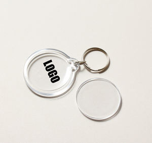 Xinrunjin personalizado en blanco acrílico llaveros Logo texto transferencia térmica impresa portátil personalizable marca activaciones nicho eventos - Product Image 3