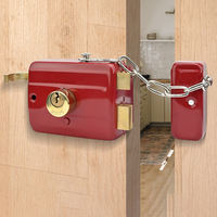 LCKLUX alta calidad 556 mortaja 3 llave de hierro cilindro de latón pulido cerradura de borde de madera duradero antirrobo seguridad del hogar