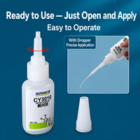 Colle instantanée cyanoacrylate transparente à séchage rapide pour métal, plastique, caoutchouc, bois CY3010