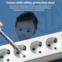 Multiprise universelle avec prises mixtes, USB PD Type-C, interrupteur principal anti-surchauffe et protection contre les surtensions