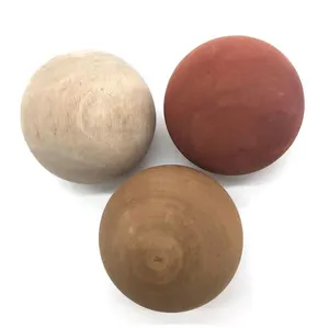 Bola de madera Natural sin terminar, 10cm, 15cm, para manualidades artesanales, venta al por mayor de fábrica