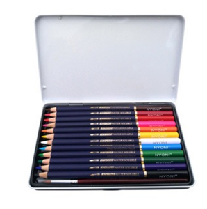 Professionale solubile in acqua matite colorate Set <span class=keywords><strong>con</strong></span> scatola di latta 12 <span class=keywords><strong>colori</strong></span> - Product Image 2