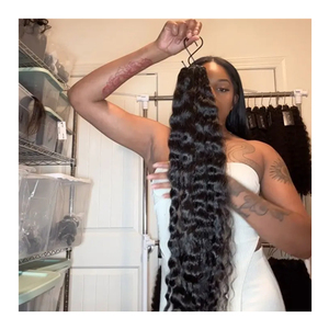 Cuticola grezza di capelli umani non lavorata con onda cambodiana grezza allineata fasci di capelli umani vergini fornitore doppio <span class=keywords><strong>e</strong></span> singolo pacco - Product Image 5