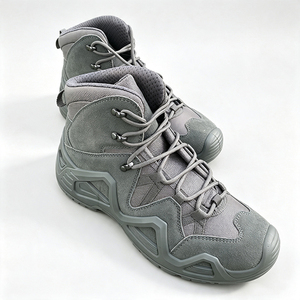 Bottes de désert basses en daim véritable gris TSB07, chaussures tactiques en cuir, randonnée en plein air - Product Image 2