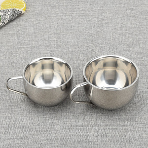 Conjunto de Xícara de Café de Aço Inoxidável de Parede Dupla 6oz 7oz com Logotipo Personalizado e Pires para Cafeterias, Hotéis e Presentes - Product Image 3