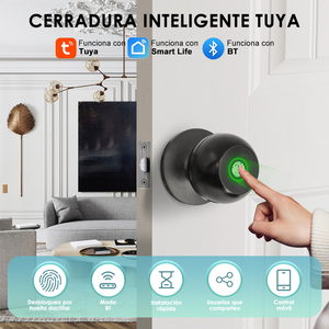 <span class=keywords><strong>Cerradura</strong></span> <span class=keywords><strong>Inteligente</strong></span> de Aluminio para Puerta con Cámara, Control de Acceso por Tarjeta y <span class=keywords><strong>Huella</strong></span> Dactilar, Compatible con la Aplicación TUYA, para Hogar y Dormitorio - Product Image 2
