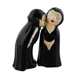 Ensemble de salière et poivre en céramique magnétique, art de la cuisine, modè<span class=keywords><strong>le</strong></span> Vampire - Product Image 1