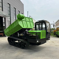 Livraison Gratuite Mini-Dumper Tout-Terrain Autochargeur 10T 12T avec Moteur Diesel 110HP à Refroidissement par Eau et Pompe Hydraulique sur Chenilles