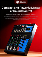 Console de mixage professionnelle Shunjiayu F4/7 canaux avec entrée USB et réverbération pour KTV domestique, enregistrement sur ordinateur et performances scéniques