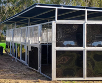 Abri de toit de grange galvanisé pour chevaux Écuries portables