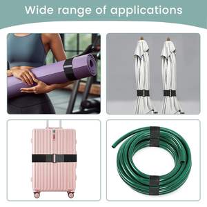 สายรัดไนลอนและตัวยึดแบบมีตะขอและห่วง เป็นมิตรกับสิ่งแวดล้อม ตัวยึดสายไฟแบบมีกาวในตัว ชนิดปลดออกได้ - Product Image 2