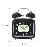 Horloge de bureau à projection avec mouvement à quartz à aiguilles rectangulaires, design moderne en métal, pour étudiants, livraison directe d'usine