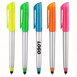 Lápiz Óptico Personalizado con Puntas de Resaltador, 3 en 1, Pantalla Táctil, Combo de Escritura - Colores Brillantes, Tinta Negra, Regalo Ideal - Product Image 1